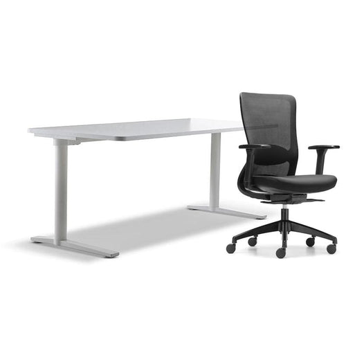 schiavello home office furniture bundle package 1 krossi desk and black dash chair with arms