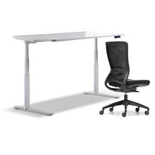 Load image into Gallery viewer, schiavello krossi home office desk electric adjustable height with black frame dash chair without amrs
