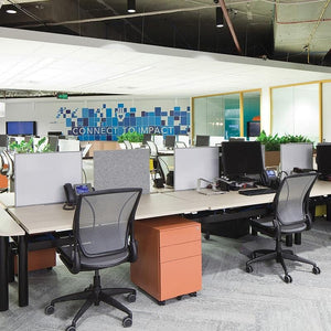 schiavello black world chairs inside commercial office space